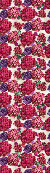 Rose Red Hydrangeas, 100% Silk Chiffon Scarf picture