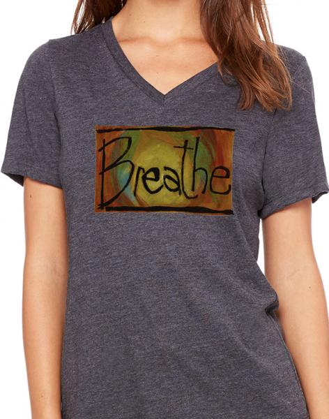 "Breathe" Original Block Printed Shirt picture