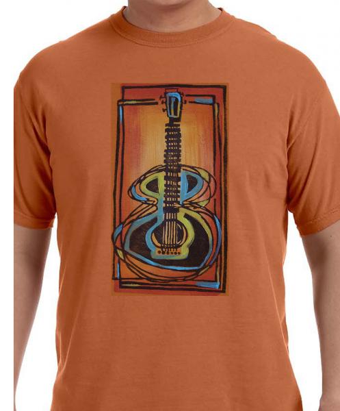 " Guitar" Original Block Printed Shirt