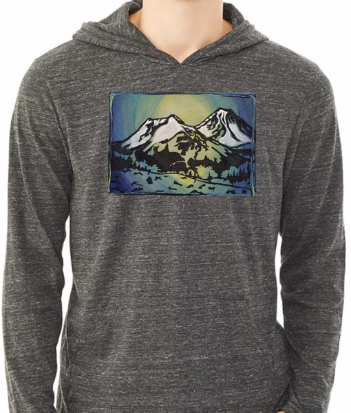 "Mt. Shasta" Original Block Printed Hoodie