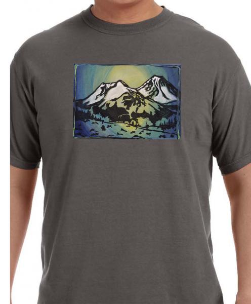 "Mt. Shasta" Original Block Printed Shirt picture