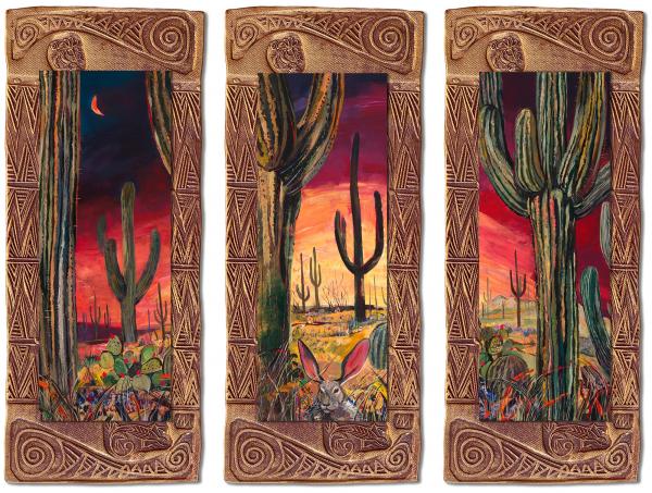 Saguaro Desert/Triptych