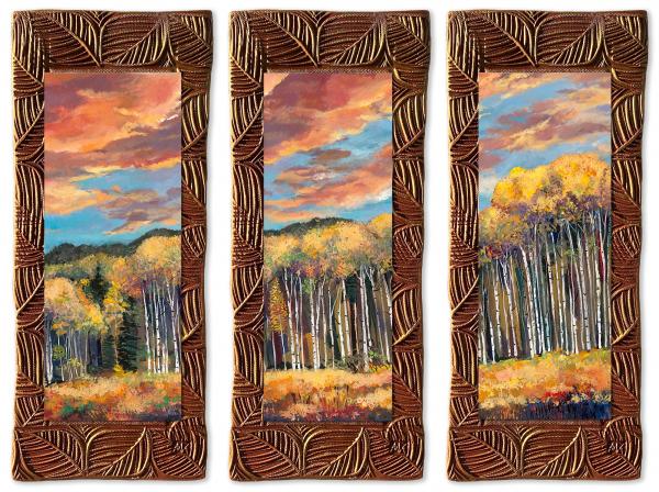 Sunset Aspens/Triptych picture