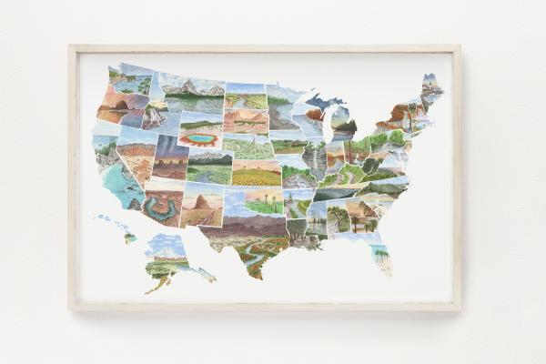 US Map Print picture