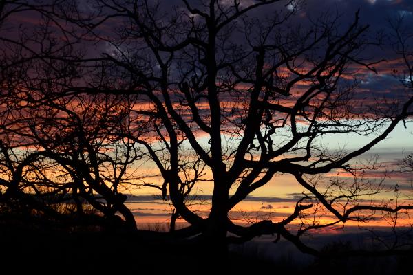 shenandoah national park sunset