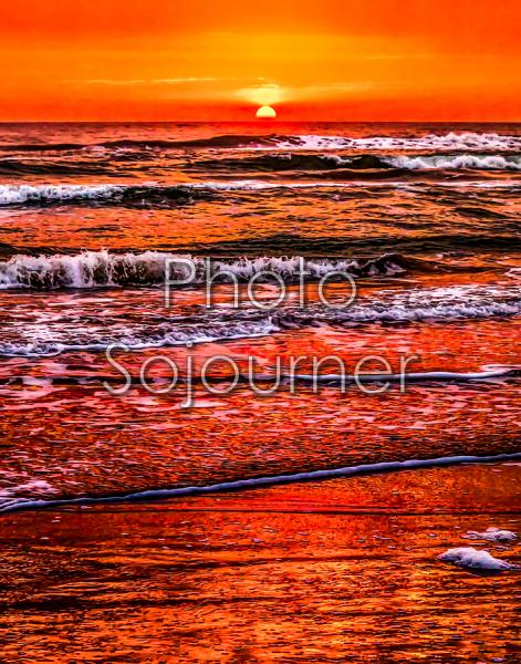 Red Sunrise South Padre Island picture