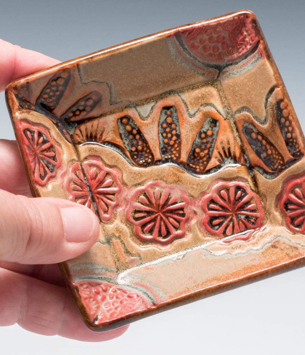 3.75" Square Beveled Dish picture