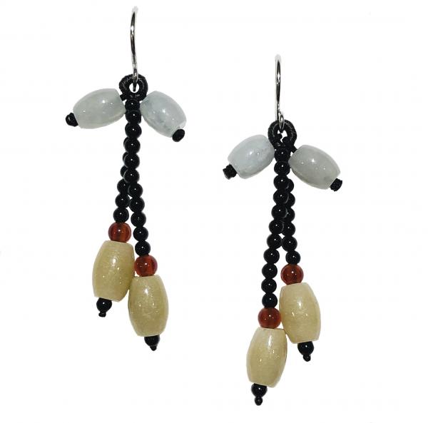 Double Jade Drop Earrings