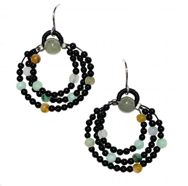 Beaded Circle Earrings