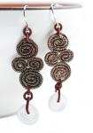 Bronze Qi-Pao Earrings