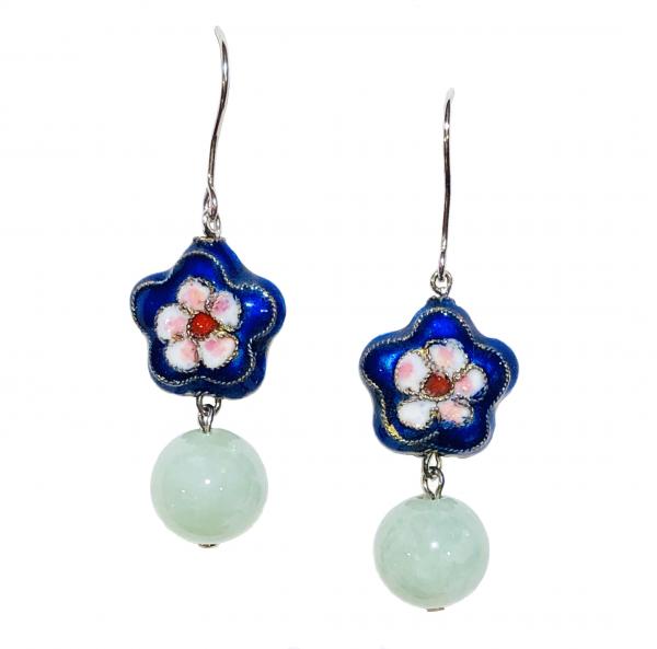 Cloisonne Jade Earrings