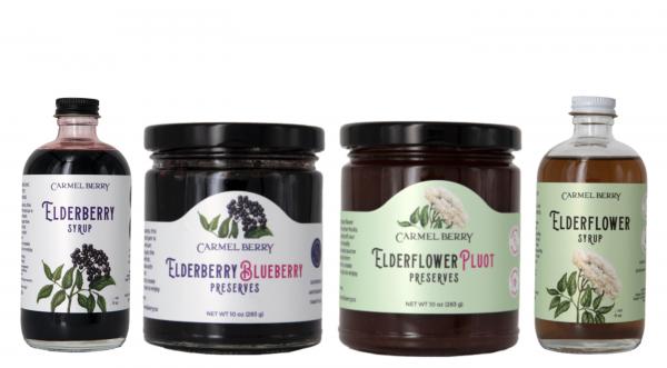 Elderberry/Elderflower Preserves & Syrup Set