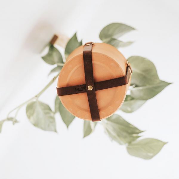 Leather Hanging Planter picture