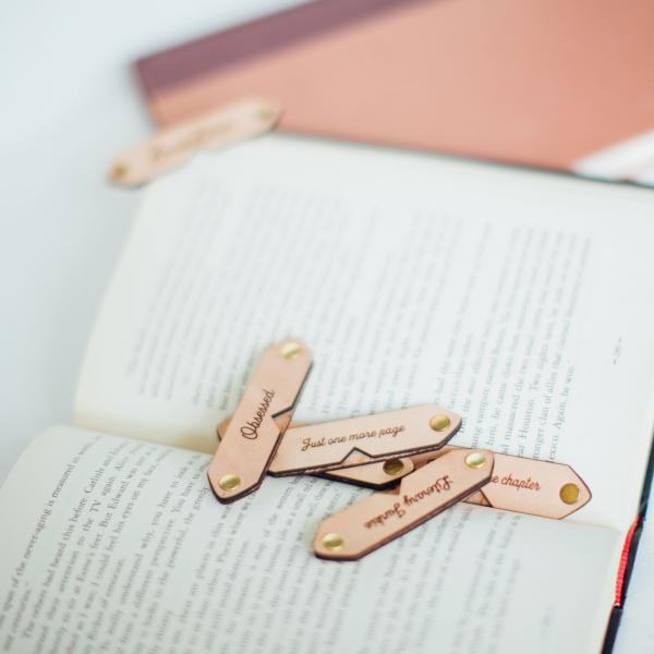 Novel Notch Corner Leather Bookmark picture