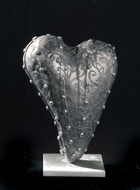 Etched lead heart picture