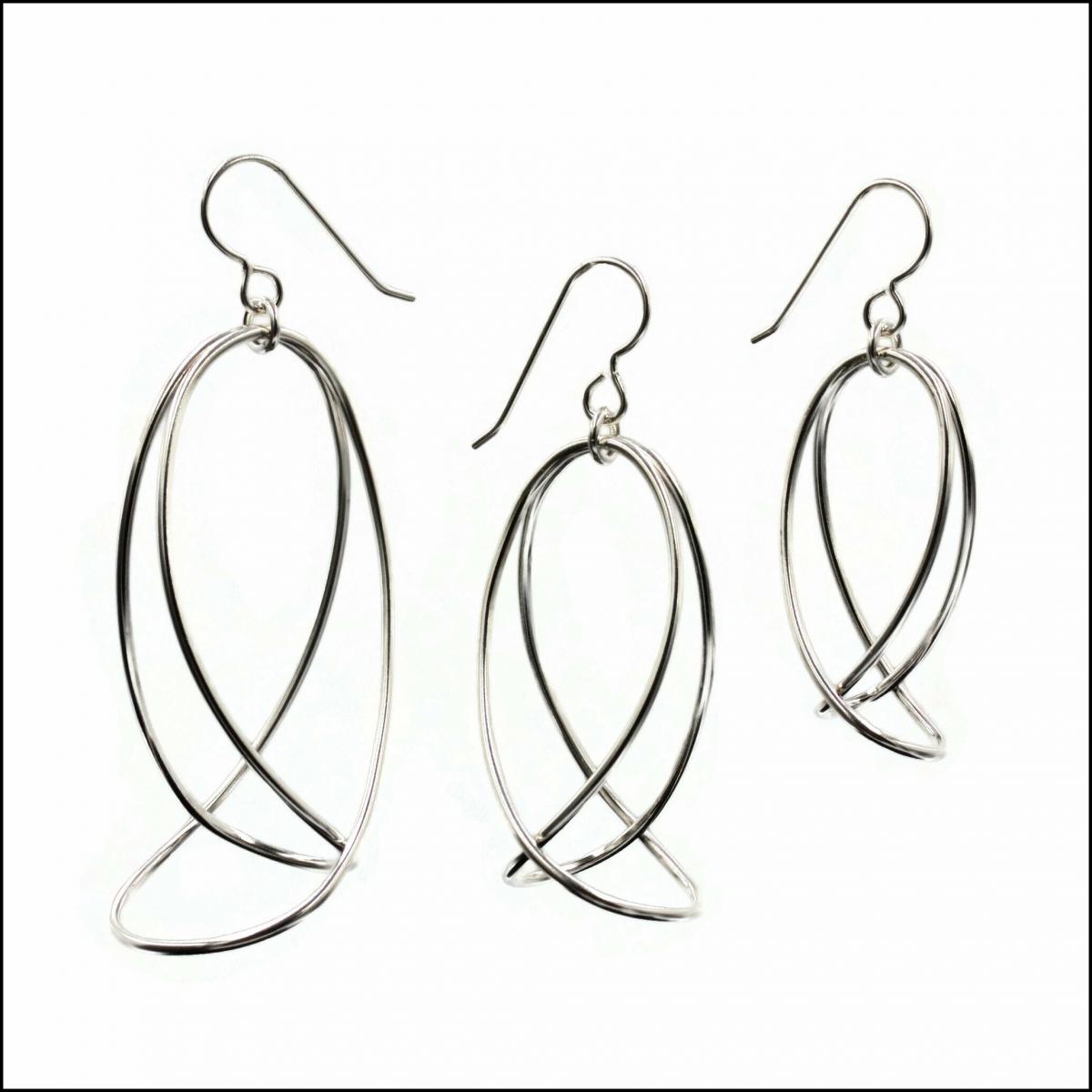 folded loops drop earrings picture