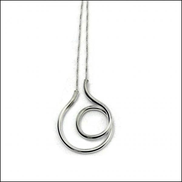 fancy spiral tube pendant - made to order