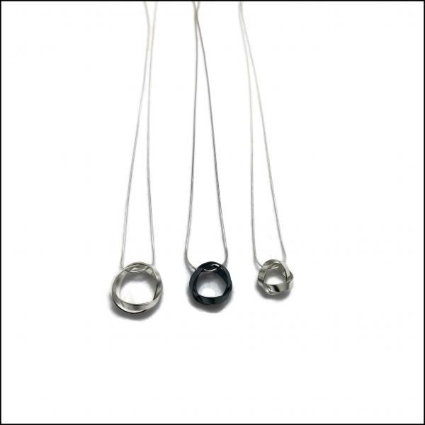 knots OXIDIZED sterling silver pendants picture