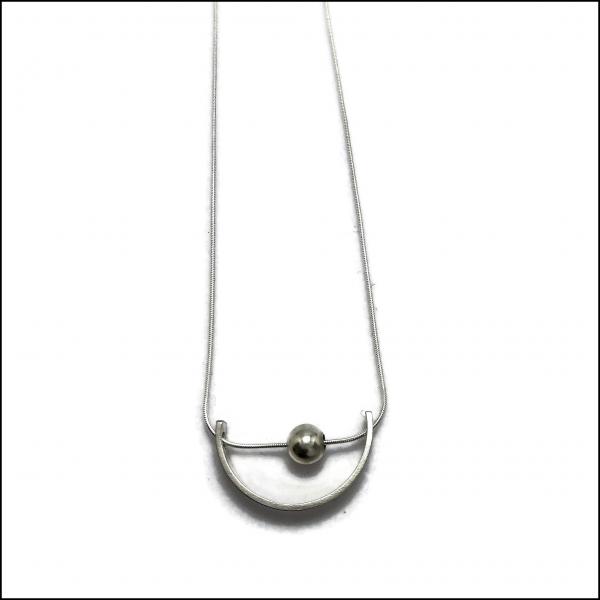 half crescent with bead pendant picture