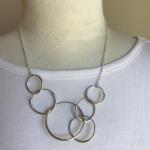 circles sterling silver and stainless steel necklace