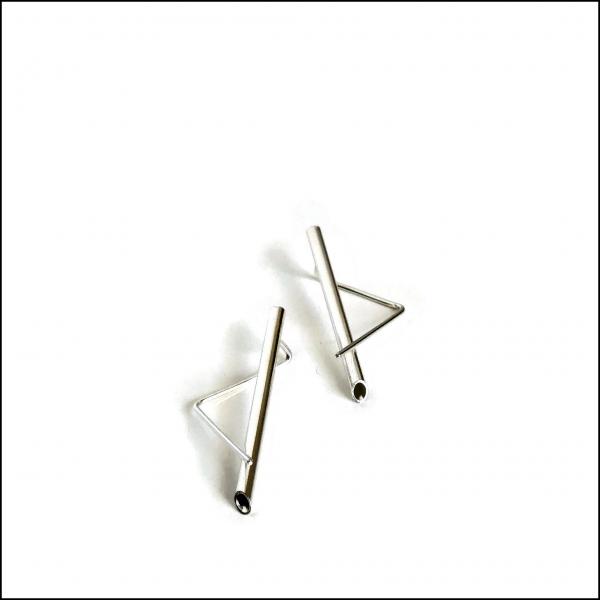 triangle with tube threader earrings picture