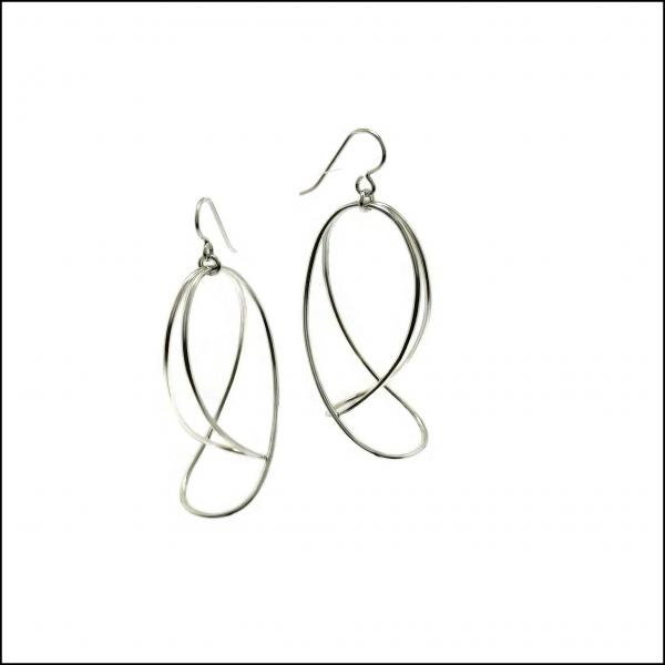 folded loops drop earrings