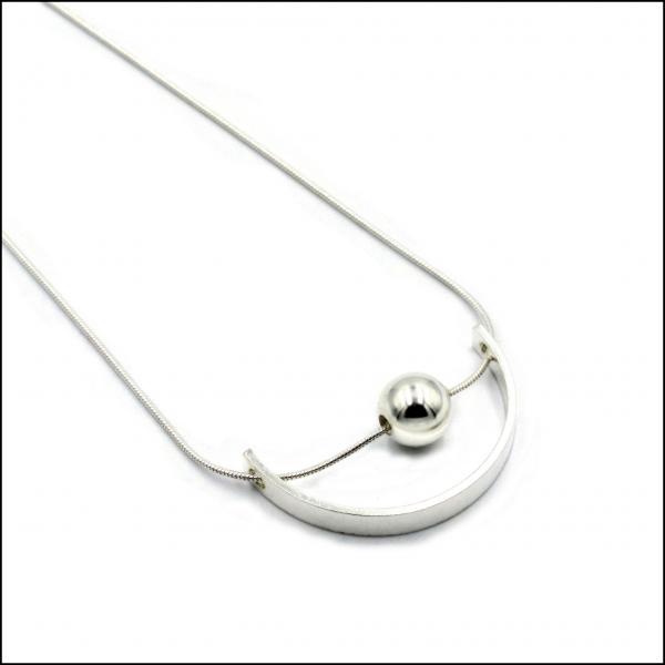 half crescent with bead pendant picture