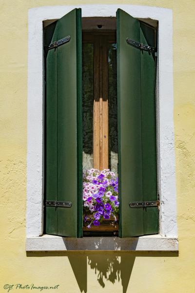 Burano Island ItalyWindow Flowers #1 picture