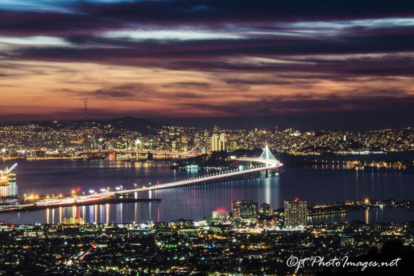 Bay Bridge Awesome Sunset from Grizzly Peak Road picture