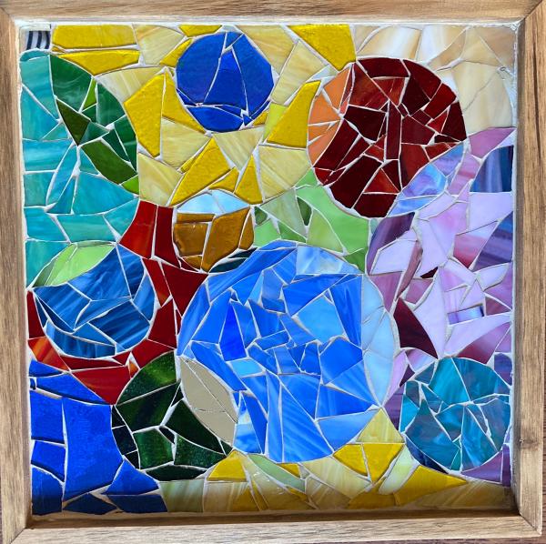 Interlocking Circles Glass Mosaic Wall Art picture