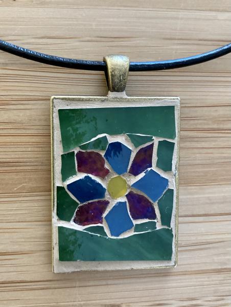 Flower Design Mosaic Pendant