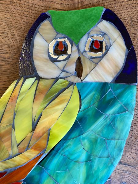 Colorful Mosaic Garden Owl picture