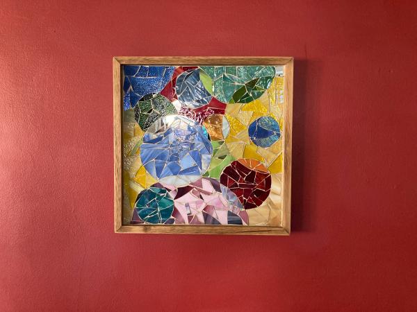 Interlocking Circles Glass Mosaic Wall Art picture