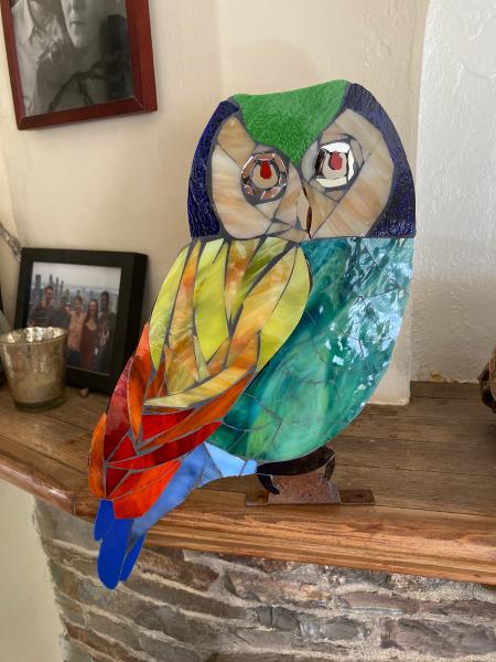 Colorful Mosaic Garden Owl picture