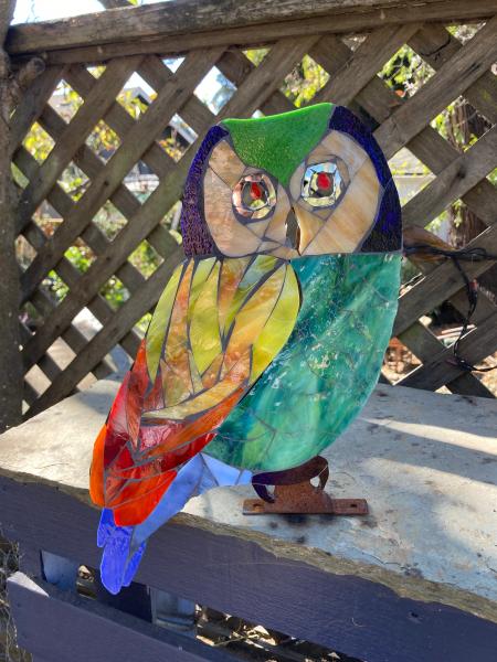 Colorful Mosaic Garden Owl picture