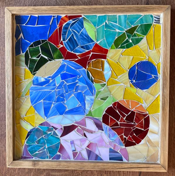 Interlocking Circles Glass Mosaic Wall Art picture