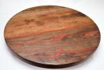 17-3/8” dia. Walnut Lazy Susan w/ Red Coral Inlay (#LS-2020-155)