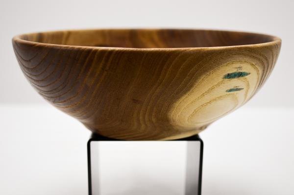 7-1/4” dia. Elm Bowl w/ Chrysocolla Inlay (#B-2020-7) picture