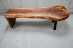 Live-Edge Walnut Waterfall Coffee Table w/ Chrysocolla Inlay (#T-2020-9)