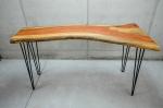 Live-Edge Pecan Table w/ Chrysocolla Inlay (#T-1947)