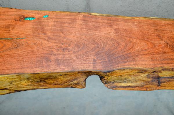 Live-Edge Mesquite Sofa/Hall Table w/ Chrysocolla Inlay (#T-2020-16) picture