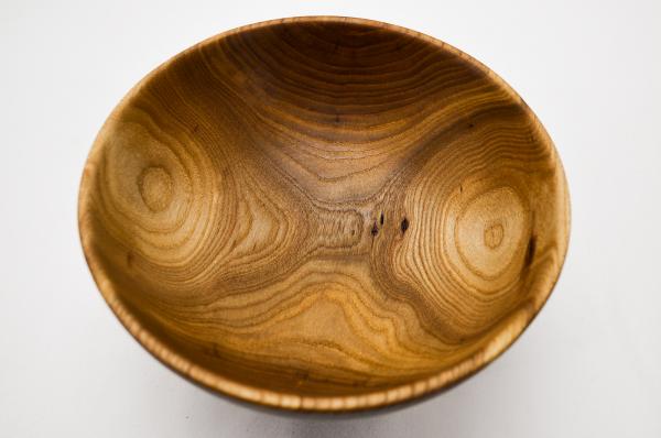 7-1/4” dia. Elm Bowl w/ Chrysocolla Inlay (#B-2020-7)