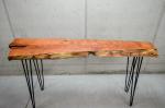 Live-Edge Mesquite Sofa/Hall Table w/ Chrysocolla Inlay (#T-2020-16)