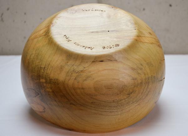 Ambrosia Maple Bowl w/ Yellow Heart “Stitches” (#B-1908) picture