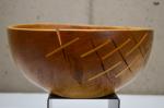 Ambrosia Maple Bowl w/ Yellow Heart “Stitches” (#B-1908)