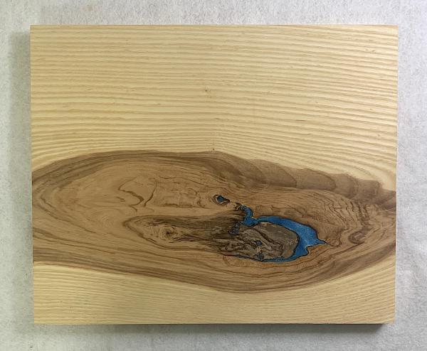 White Ash with Blue and Burgundy Epoxy picture