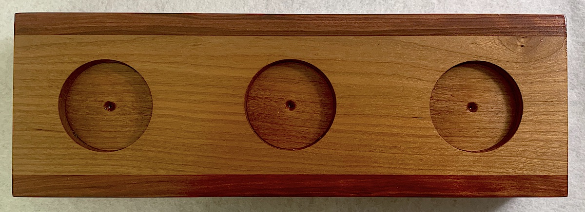 Cherry and Redheart Votive Holder