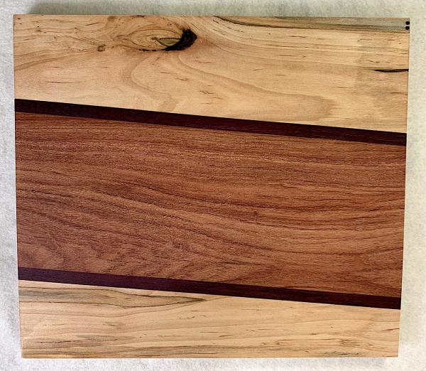 Maple Ambrosia, Purpleheart, Mahogany Cutting Board picture