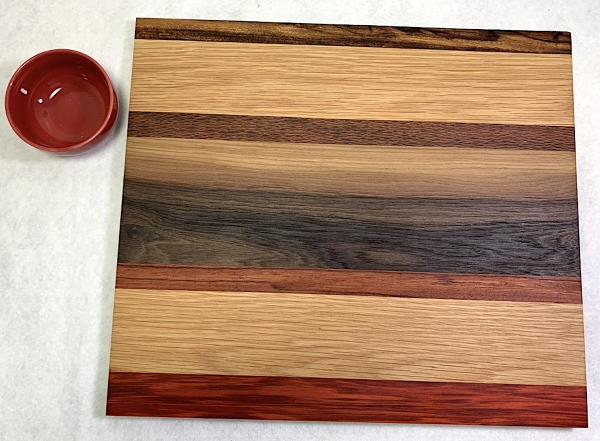 Multi-wood Cutting Board with Bowl picture