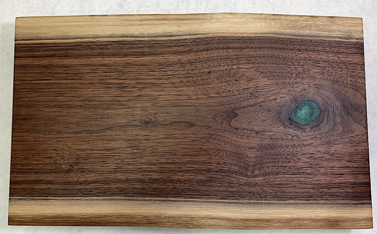 Live-Edge Walnut Cutting Board with Epoxy picture